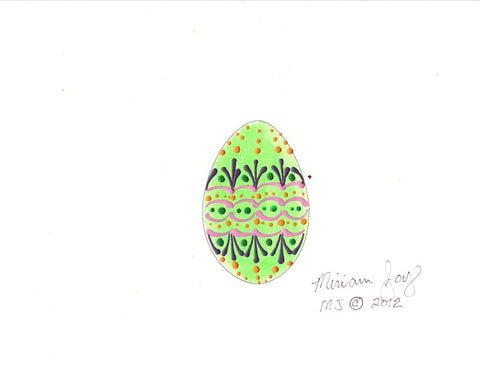 Free Green Easter Egg pattern