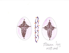Free Purple Cross Easter Egg pattern