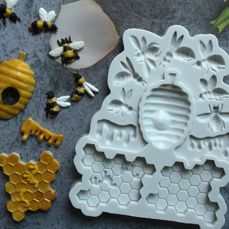 Bees & Honeycomb Silicone Mold – Charmedtreats