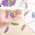 Multi-Colored Stainless Feather Embellishments