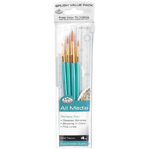 Fine Tip Mini Brushes (4) Pack