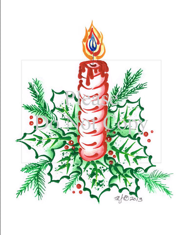 Big Christmas Candle Pattern
