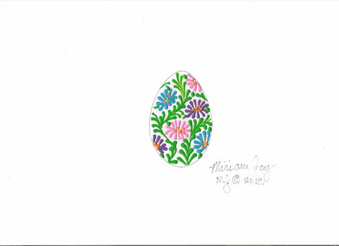 Free Jungle Flower Easter Egg pattern