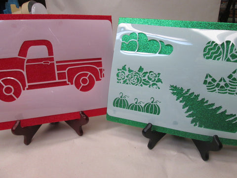 Red Truck & Holiday Stencils package