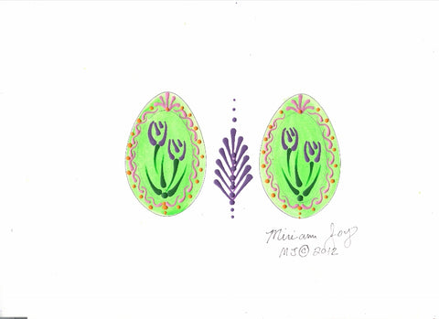 Free Tulip Easter Egg pattern