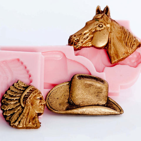 "Western Theme Combo Molds" - (3) Molds Package!