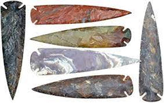 Spearhead Stone Embellishments - Large - Made of Jasper - Very Colorful!  ON SALE!