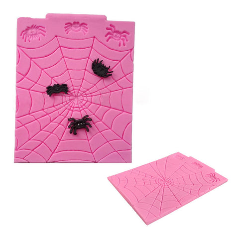 Scary Spider Web and Spiders Silicone Mold - Halloween Time!