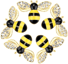 Gemstone/Enamel 'Metal' Fancy Bees